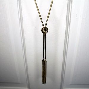 Long Gold Tassle Necklace